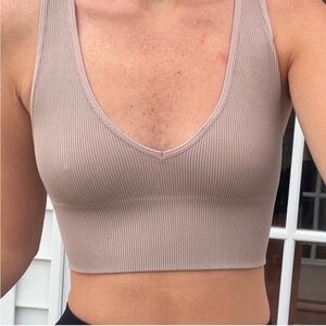 Thick Strap Ribbed Bralette